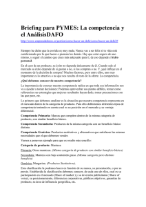 Competencia . Matriz DAFO