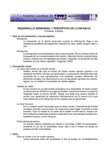 Desarrollo Sensorial, Perceptivo y Cognitivo en la Infancia
