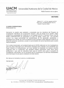 Oficio Rand en UACM