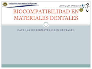Presentación de Biocompatibilidad en Materiales Dentales
