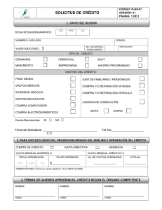 R-GS-07 SOLICITUD DE CREDITO