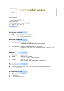 Ejemplo 1 CV cronologico inverso Formacion Profesional