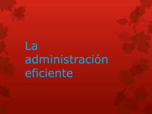 La administración eficiente