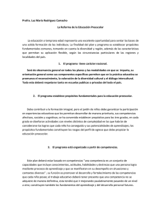 LA REFORMA DE LA EDUCACIÓN PREESCOLAR
