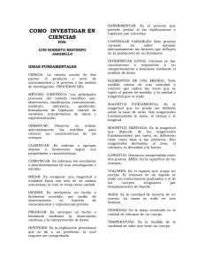 COMO  INVESTIGAR EN CIENCIAS- IDEAS FUNDAMENTALES