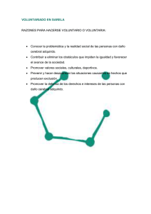 RAZONES PARA HACERSE VOLUNTARIO O VOLUNTARIA: VOLUNTARIADO EN SARELA