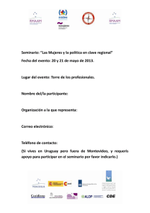 Seminario: “Las Mujeres y la política en clave regional”