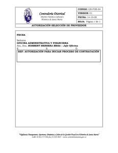 Descargar el archivo Formato autorización selección de proveedor Tipo de archivo: doc Tamaño: 66 kB
