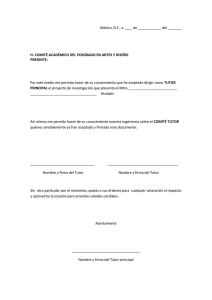 Carta para Comité Tutor de Doctorado
