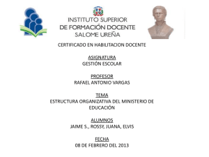 Estructura Organizativa del Ministerio de Educación