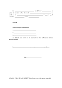 SOLICITUDE DE CERTIFICACI N NEGATIVA DE DENOMINACI N