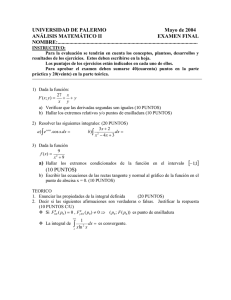 UNIVERSIDAD DE PALERMO        ... ANÁLISIS MATEMÁTICO II        ...