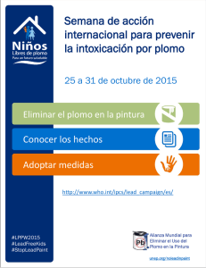 Semana de Prevención de Intoxicación por Plomo 2015