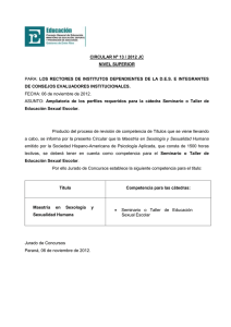 LOS  RECTORES  DE  INSTITUTOS  DEPENDIENTES ... FECHA: 06 de noviembre de 2012.