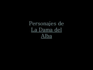 Personajes de La Dama del Alba