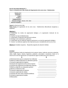 Guía Biología: Química de la Vida - Bioelementos