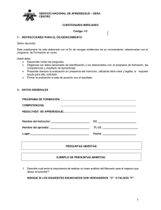Cuestionario Mercadeo