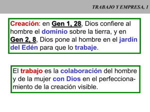 Creación trabajo Gen 1, 28 hombre el