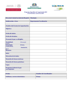 Programa Espec fico de Capacitaci n 2015