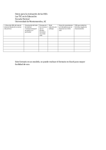 Datos para la evaluación de las REA