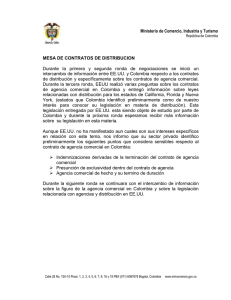 Durante  la  primera  y  segunda ... intercambio de información entre EE.UU. y Colombia respecto a los... Ministerio de Comercio, Industria y Turismo