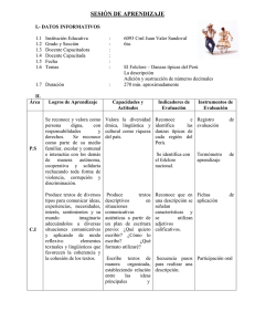 SESIÓN de aprendizaje - folfkore