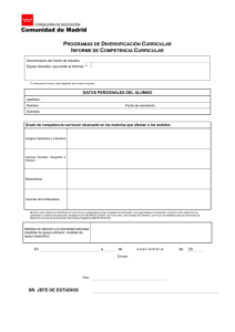 Informe competencia curricular