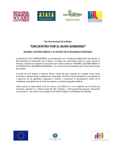 “ENCUENTRO POR EL BUEN GOBIERNO”  Día Internacional de la Mujer