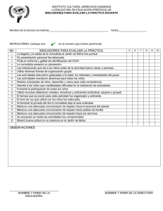 Formulario de Evaluación Práctica Docente Preescolar