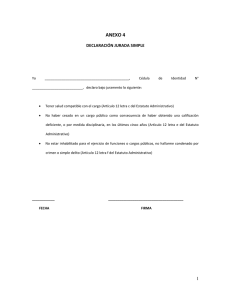 ANEXO 4 DECLARACIÓN JURADA SIMPLE
