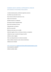 EXÁMEN ANAYA MODELO APRENDER ES CRECER ESTE EXAMEN ES FOTOCOPIABLE PARCIALMENTE