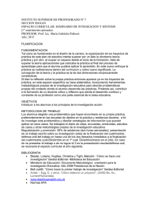 INSTITUTO SUPERIOR DE PROFESORADO Nº 7 SECCION INGLES