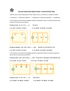 Circuitos Inductivos y Capacitivos: Ejercicios TIER