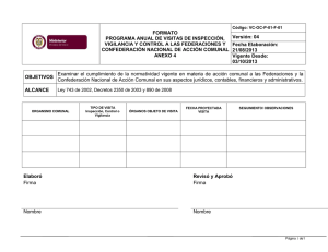 FORMATO Versión: 04 PROGRAMA ANUAL DE VISITAS DE INSPECCIÓN,