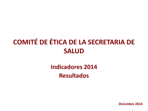 Indicadores de Evaluación 2014.-Resultados