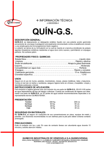 QUÍN-G.S. Q   INFORMACIÓN TÉCNICA