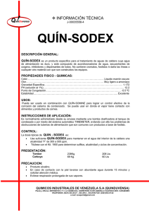 QUÍN-SODEX Q   INFORMACIÓN TÉCNICA