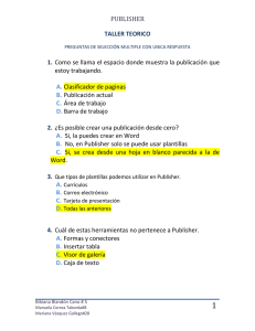 Taller Publisher: Preguntas de Selección Múltiple