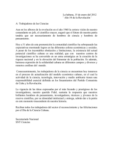 Felicitaci n por el D a de la Ciencia cubana