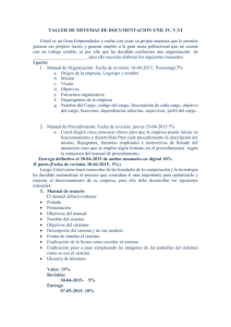 TALLER DE SISTEMAS DE DOCUMENTACIÓN manuales