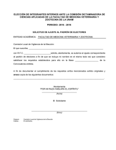 ELECCIÓN DE INTEGRANTES INTERNOS ANTE LA COMISIÓN DICTAMINADORA DE