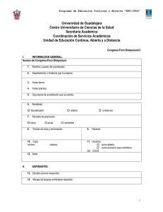 3. Formato para Congresos, Foros y Simposiums