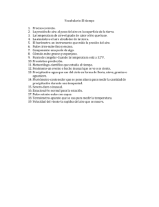 vocabulario el tiempo
