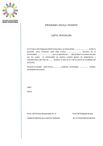 Carta Invitación Programa ESCALA Docente