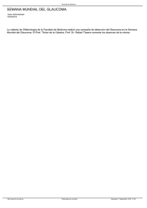 SEMANA MUNDIAL DEL GLAUCOMA