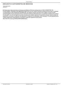 ENCUESTA A ESTUDIANTES DE MEDICINA
