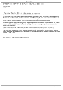 CATEDRA LIBRE PARA EL ESTUDIO DE LAS ADICCIONES