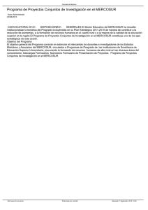 Programa de Proyectos Conjuntos de Investigación en el MERCOSUR