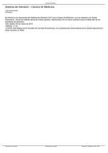 Sistema de Admisión - Carrera de Medicina
