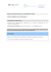 Resultado apertura sobre A